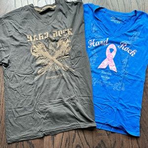 Set of 2 Hard Rock Cafe v-neck T-shirts